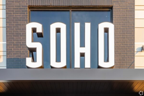 SoHo Logo on the exterior of the building
