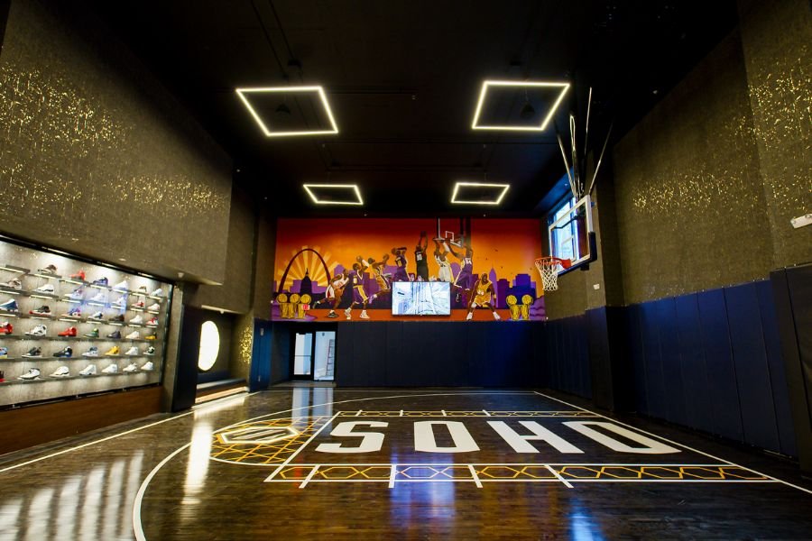 basketball court in st louis at luxury apartment