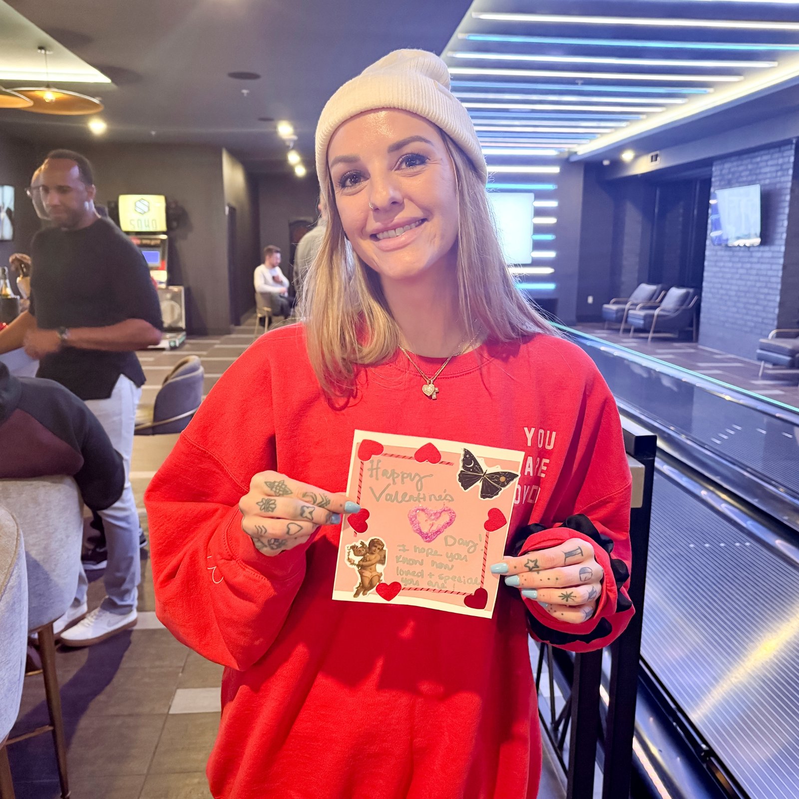 soho residents with their valentine's day cards