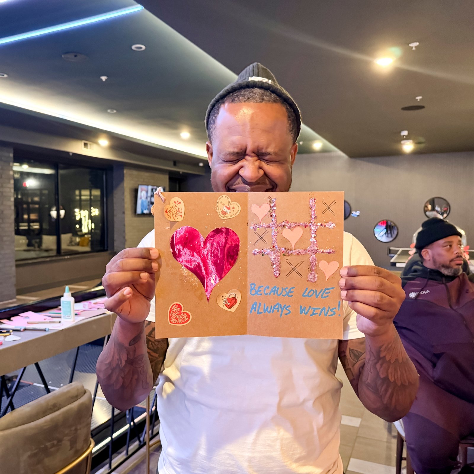 soho residents with their valentine's day cards